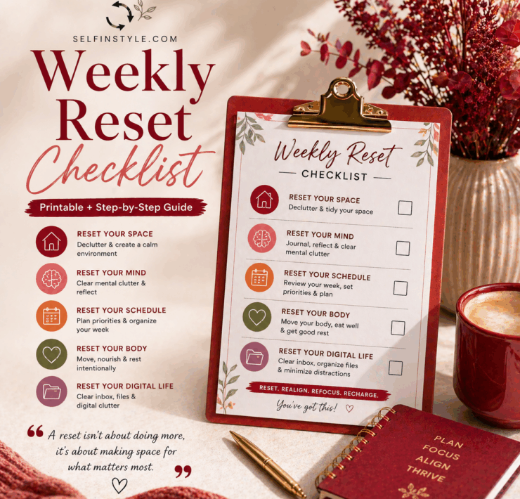 Weekly Reset Checklist (Printable + Step-by-Step Guide)